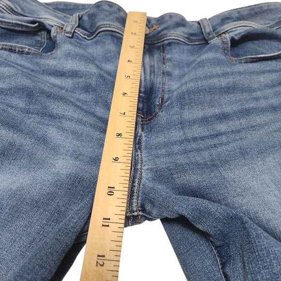 American Eagle Kick Boot Jeans 16 Blue Super Hi-Rise Next Level Stretch Flare - Picture 8 of 11